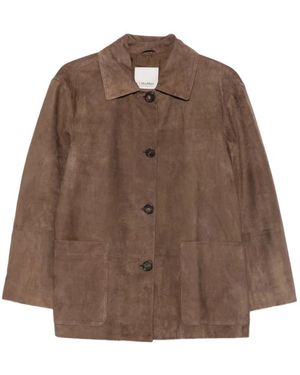 Max Mara Leather Jackets - Marrón