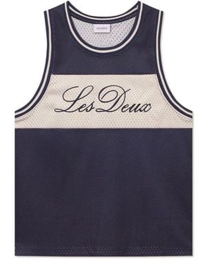Les Deux Marineblauer Strick Tank Top