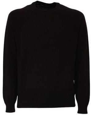 FILIPPO DE LAURENTIIS Raglan Ronde Hals Trui - Zwart