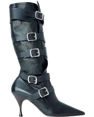 Vivienne Westwood Schoenen ,Zwart ,Leer Treasure Boot - Blauw