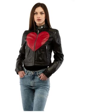Moschino Lederjacke - Rot