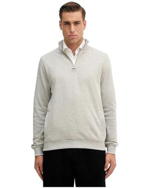 Barbour Hoodies & Sweatvesten ,Grijs ,Katoen Beckhill Half Zip Sweatshirt