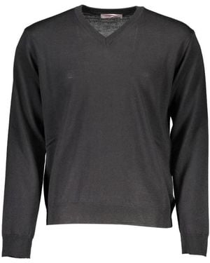Romeo Gigli Schwarzer Wollpullover Für Herren - Grau
