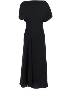 Plain Units Midi Dresses - Nero