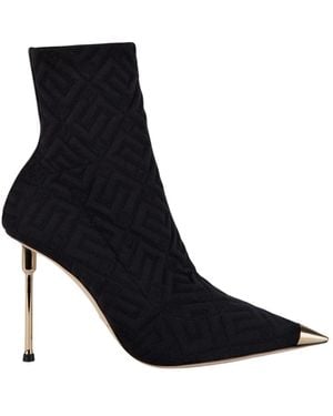 Elisabetta Franchi Stivaletto in jacquard a rilievo - misura 38 - Nero