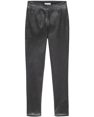 FRAME Beschichtete skinny crop slit hose - Grau