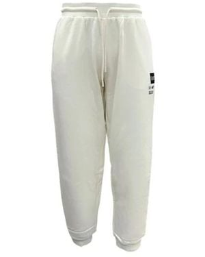 EA7 Broeken ,Wit ,Katoen Slim Fit Broeken - Grijs