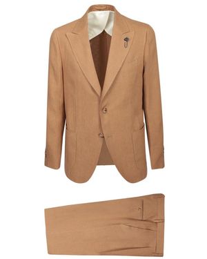 Lardini Brauner Anzug Klassische Revers