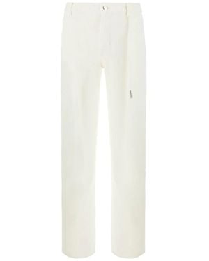 Ann Demeulemeester Straight Trousers - White