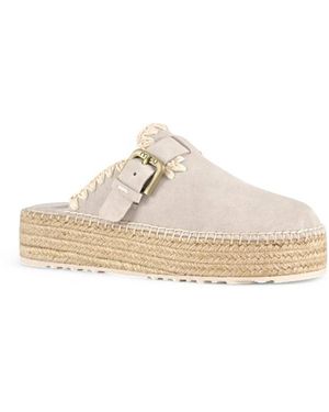 Mou Schoenen ,Grijs ,Jute Jute Clog Plain - Naturel
