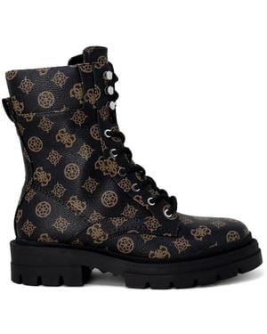 Guess Lace-Up Boots - Black