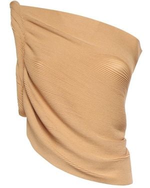 Alberta Ferretti Sleeveless Tops - Natural