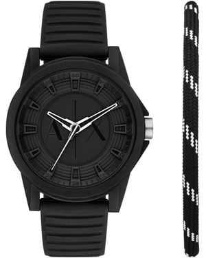 Armani Outerbanks Uhren-Set - Schwarz