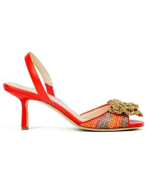 PROSPERINE® Raffia und nappa sandale - Rot