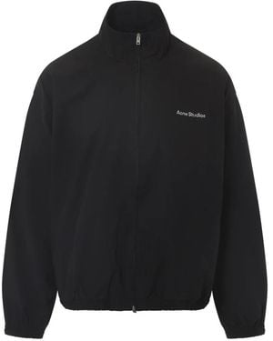 Acne Studios Washed Logo Jacket - Zwart