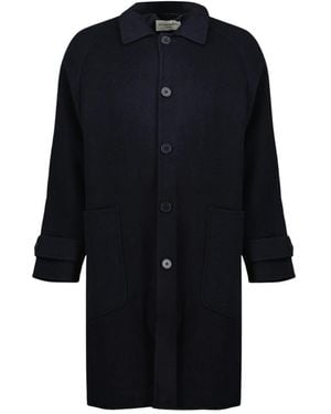 Officine Generale Single-Breasted Coats - Black