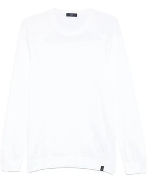 Fay Round-Neck Knitwear - White