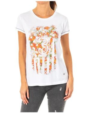 La Martina Korte Mouw Ronde Hals T-Shirt - Wit