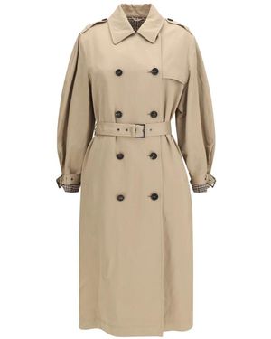 Brunello Cucinelli Jassen ,Katoen Twill Trench Met Monili - Naturel