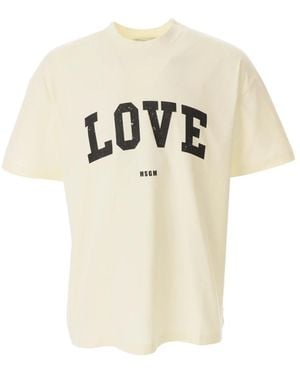 MSGM T-Shirts - Natural
