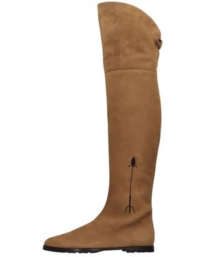 Maison Skorpios Over-Knee Boots - Marrón