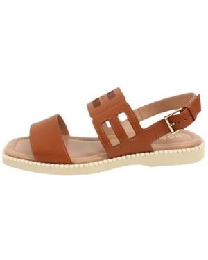 Hogan Flat Sandals - Brown
