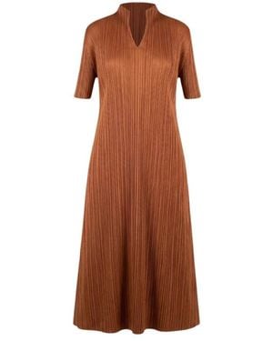 Issey Miyake Maxi Dresses - Brown