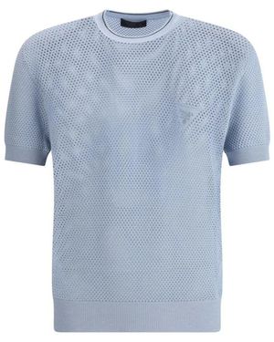 Prada Round-Neck Knitwear - Blue