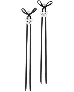 Simone Rocha Accessoires ,Zwart ,Earrings - Wit