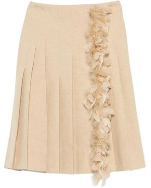 Plan C Midi Skirts - Neutre