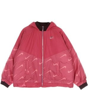 Nike Donsjack Therma Fit Icon Clash Jack Met Capuchon Archaeo Roze/Brons Eclipse - Rood