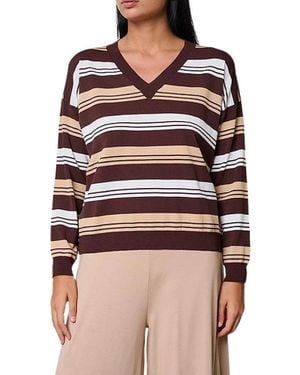 Kaos V-Neck Knitwear - Rosso