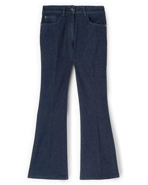 mötivi Jeans ,Blauw ,Katoen Kick Flare Jeans Met Persvouw