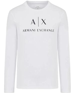 ARMANI EXCHANGE Long Sleeve Tops - White