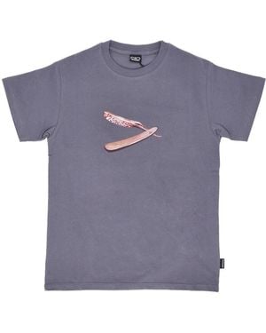 Propaganda Graues Herren Tee Mit Besticktem Logo - Blau