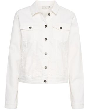 Kaffe Kazelina Denim Jacke - Weiß