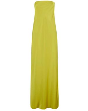 Norma Kamali Bias Trägerloses Kleid - Gelb