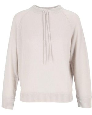 Allude Round-Neck Knitwear - Blanc