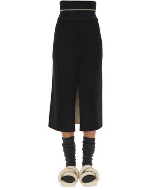Moncler Rokken ,Zwart ,Wol 1952 Collection 2 Midi Rok