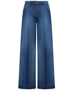 Silvian Heach Weite Jeans Mit Ausgefranstem Saum - Blau