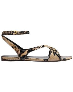 KHAITE Flat Sandals - Natural