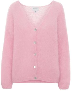 American Dreams Batik-inspirierter mohair-cardigan soft berry - Pink