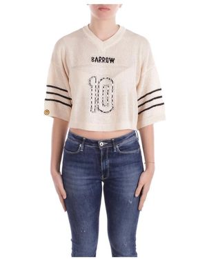 Barrow Truien & Vesten ,Katoen Logo Sweater Met Geborduurde Achterkant - Blauw