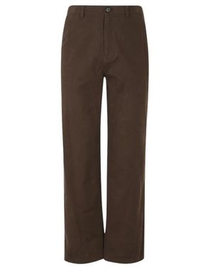 DUNST Straight Trousers - Brown