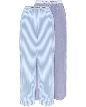 Polo Ralph Lauren Nachtkleding ,Blauw ,Katoen Twee-Pack Onderbroeken
