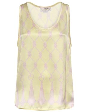 Genny Sleeveless Tops - Yellow