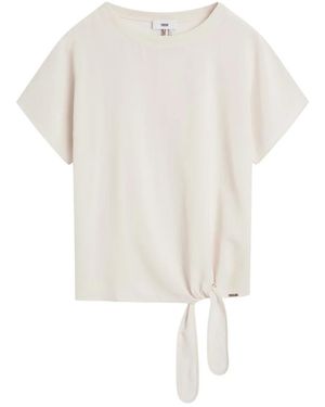 Cinque Ciperla T-Shirt Met Knoop - Wit