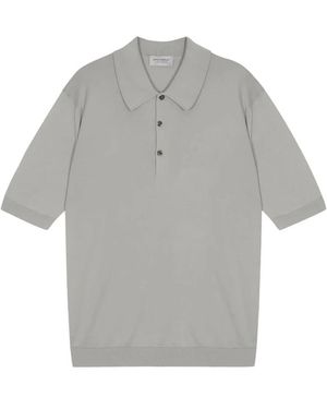 John Smedley Polo Shirts - Grey