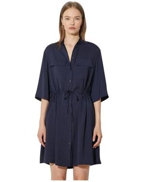 Maison Kitsuné Double Pocket Mini Dress - Blau