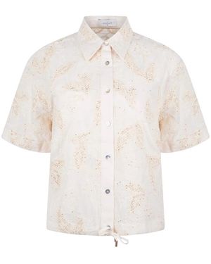 Nukus Overhemden ,Katoen Leonora Blouse - Wit